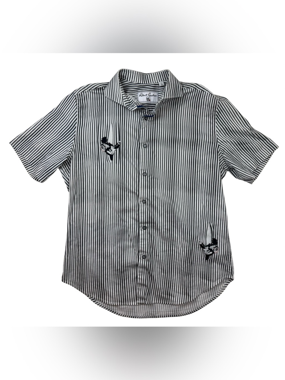 Robert Graham GUITAR RIFF Rock Star Large Rare Classic Fit Short Sleeve Button